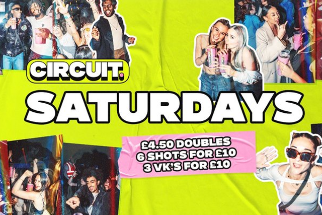 Thumbnail for the event happenning every saturday at CIRCUIT CARDIFF : SATURDAYS @ CIRCUIT