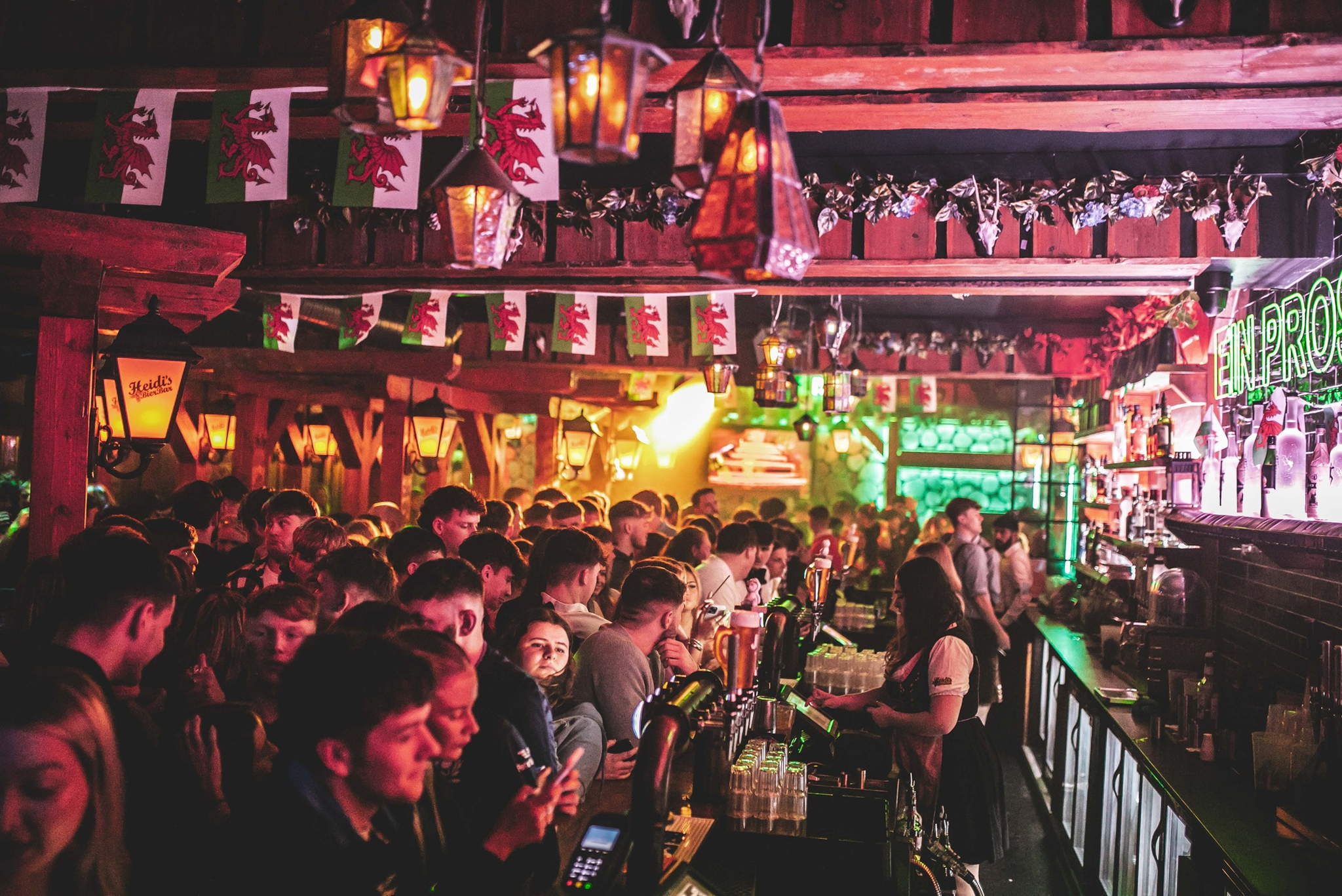The Main Room at CIRCUIT CARDIFF, very bright colors, fully new light system