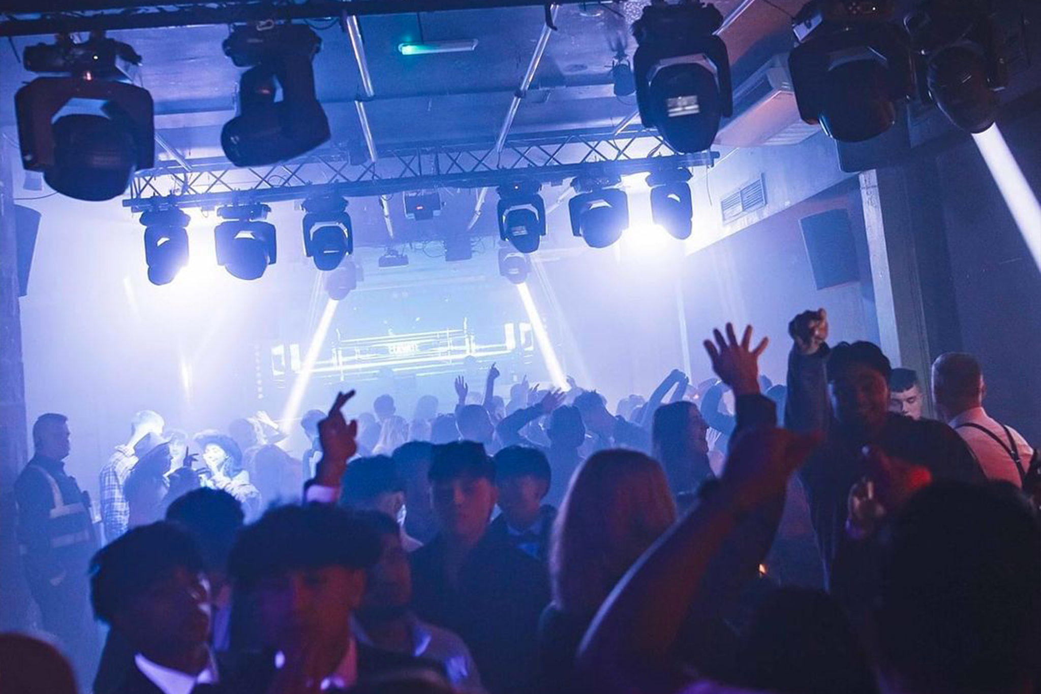 The Club Room (upstairs) @ REVOLUTION Cardiff. A long room, filled with brand-new equipement, located right next to the iconic 'VODKA' bar.